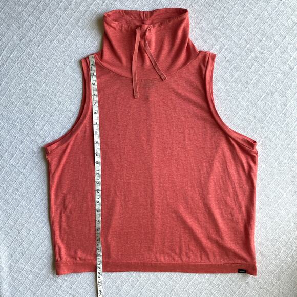Prana Women's Cozy Up Barmsee Tank Cowl Neck Fresca Heather Lightweight Hemp - Picture 8 of 11